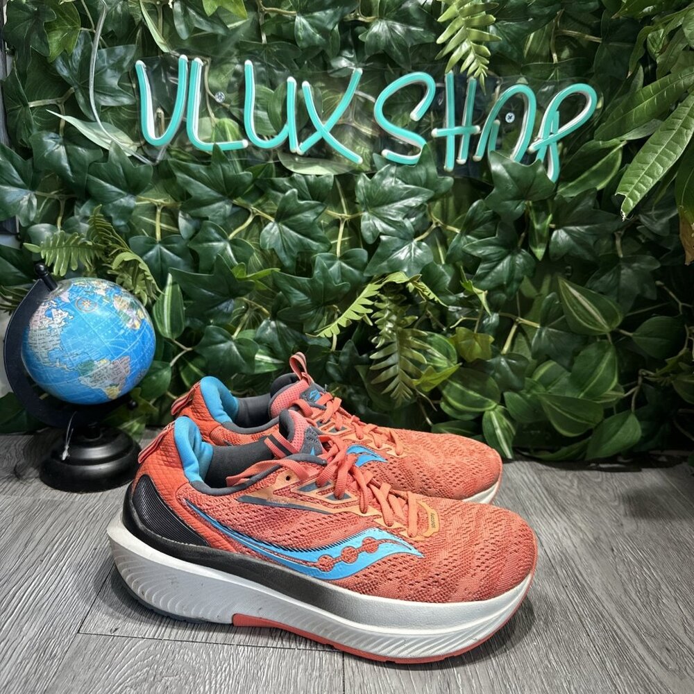 Saucony Womens Echelon 9 S10765-31 Coral Ocean Running Shoes Sneakers Size 7.5